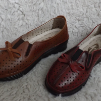 Обувки, естествена кожа, с перфорация, код 63/ББ1/58, снимка 5 - Дамски ежедневни обувки - 44969722
