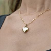 Сребърно колие с висулка във формата на сърце, подарък за любим човек, сребърно сърце, любовно колие, снимка 2 - Колиета, медальони, синджири - 45695976