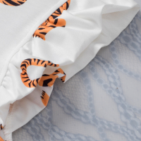 Дамска блуза в бяло с къдрички и принт тигри, снимка 8 - Други - 45039233