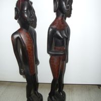 № 7468 две стари дървени африкански фигури  , снимка 5 - Други ценни предмети - 45118989