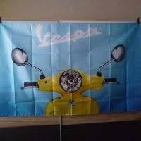 Vespa знаме флаг Piaggio Веспа мотопед скутер моторче Италия, снимка 2 - Друго търговско оборудване - 45307290