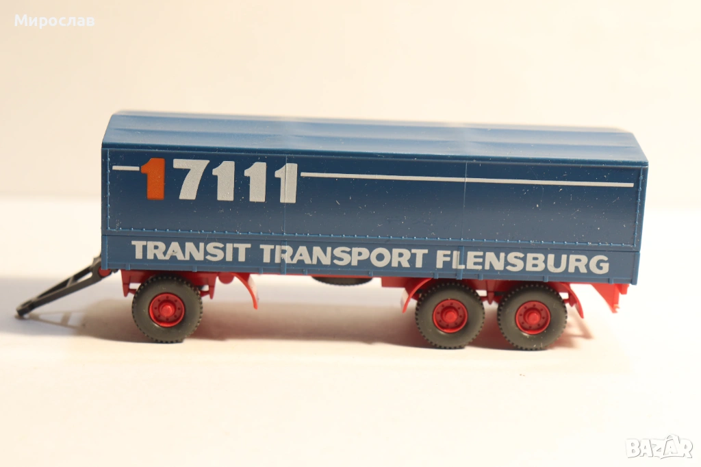 WIKING H0 1/87 РЕМАРКЕ КАМИОН МОДЕЛ ТИР, снимка 1