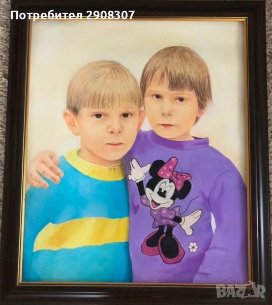 Детски портрет по поръчка коледни подаръци, снимка 1