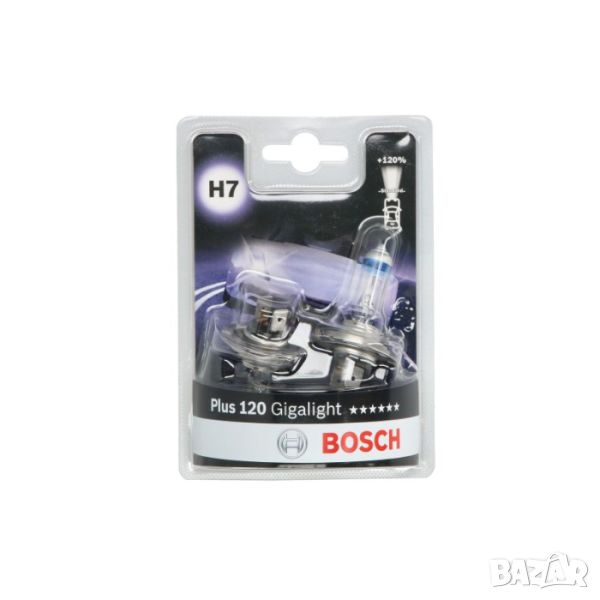 BOSCH H7 Gigalight Plus 120% халогенни крушки, снимка 1