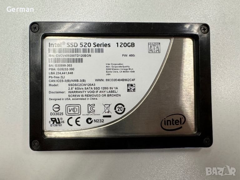 Tвърд диск 120GB SSD Intel E5400S, снимка 1