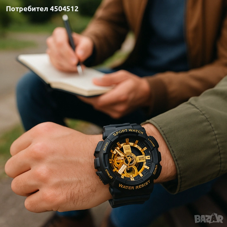 Мъжки мултифункционален часовник - Спортен, водоустойчив и удароустойчив, снимка 1