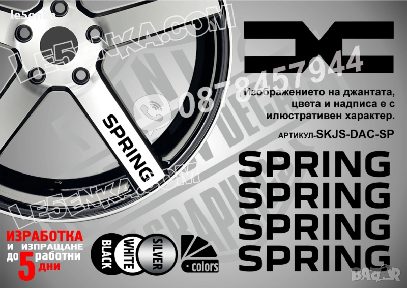 Dacia Spring надписи за спици, снимка 1