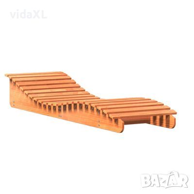 vidaXL Шезлонг, восъчнокафяв, 205x60x31,5 см, борово дърво масив（SKU:844650, снимка 1