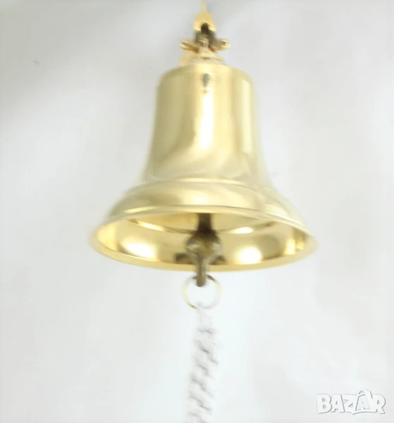 900 Корабна камбана от плътен месинг,полирана., снимка 1