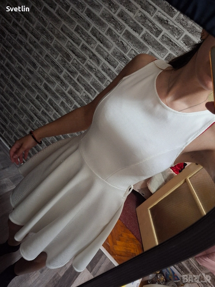 Бяла рокля S, снимка 1