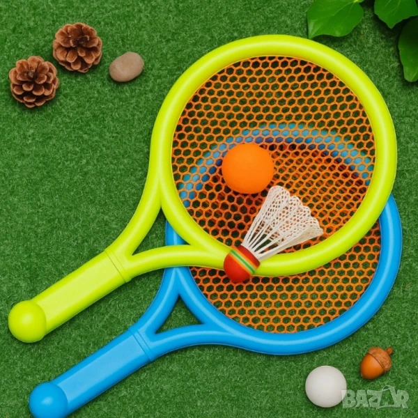Тенис комплект с 2 ракетки, топче и перце - За забавления на открито, снимка 1