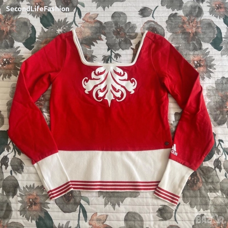 Дамска червена блуза Adidas Евро 2008 с дълъг ръкав, размер XS., снимка 1