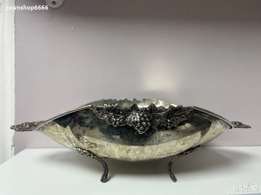 Сребърна фруктиера – проба 800 – масивно сребро, снимка 1