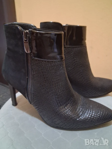 Боти от ест.кожа и лак, снимка 1