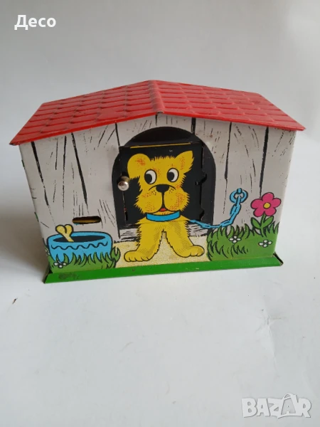 Стара ламаринена унгарска играчка касичка., снимка 1