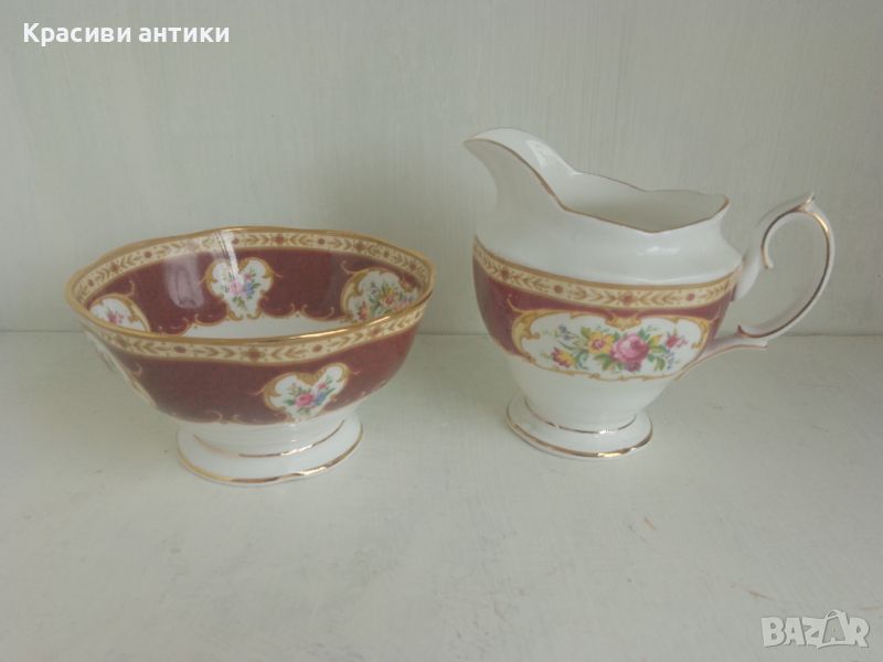 Royal Albert Lady Hamilton, колекционерски сет захарница и латиера, снимка 1