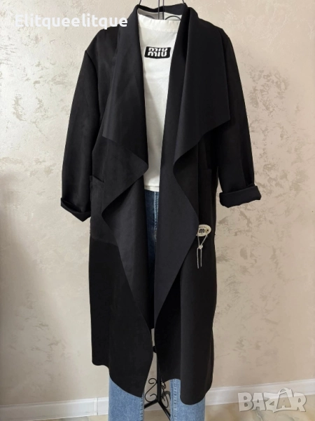 дълго палто без закопчаване , снимка 1