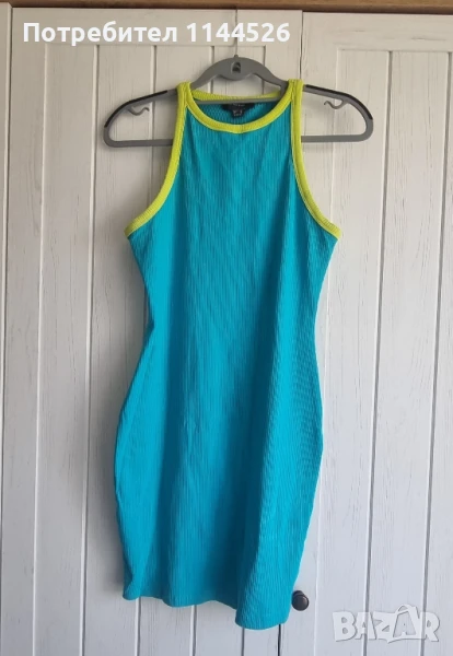 Лятна рокля по тялото M/L, синьо-зелен цвят , снимка 1