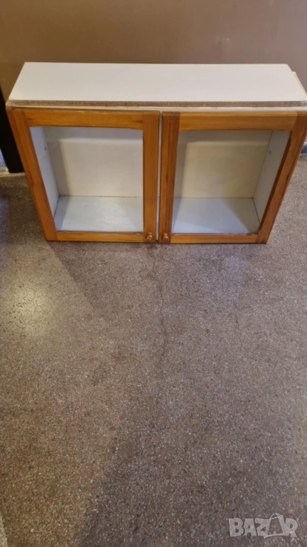 Кухненски шкафове - 2 бр., за стена; дърво+ПДЧ, снимка 1