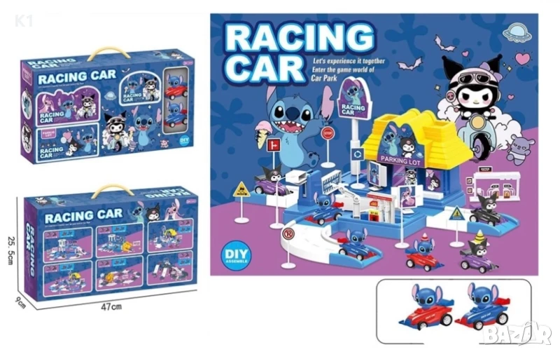 Паркинг Писта с коли Стич и Куроми, Stitch Kuromi , снимка 1