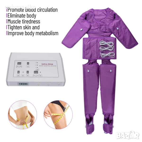 Апарат за лимфен дренаж и инфрачервено отопление 400W, отслабване, целулит, лимфен дренажен масажор, снимка 1