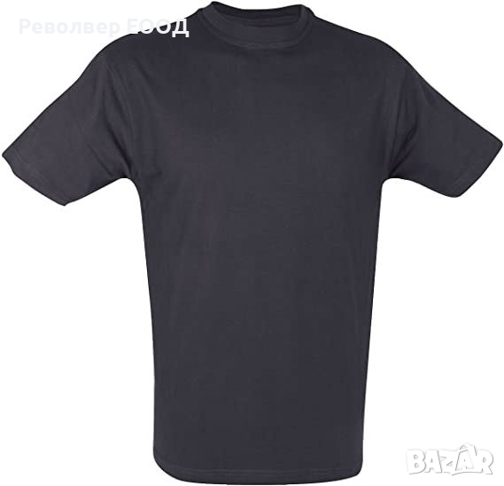 Класическа черна тениска Mil-Com, снимка 1