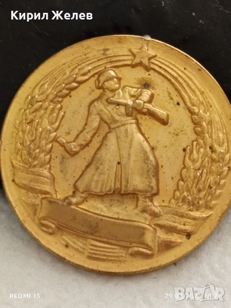 Медал от соца За БОЕВА ЗАСЛУГА за КОЛЕКЦИЯ ДЕКОРАЦИЯ 28489, снимка 1