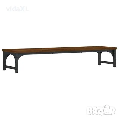 vidaXL Поставка за монитор, кафяв дъб, 85x23x15,5 см, инженерно дърво(SKU:834009), снимка 1