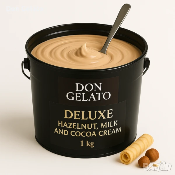 Крем пълнеж с лешници, мляко и какао Don Gelato Deluxe – 1 кг, снимка 1