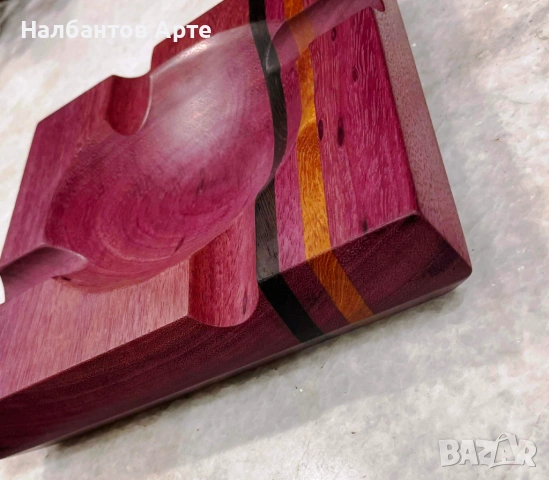 Пепелник за пури от екзотична дървесина - масив, снимка 2 - Декорация за дома - 53885907