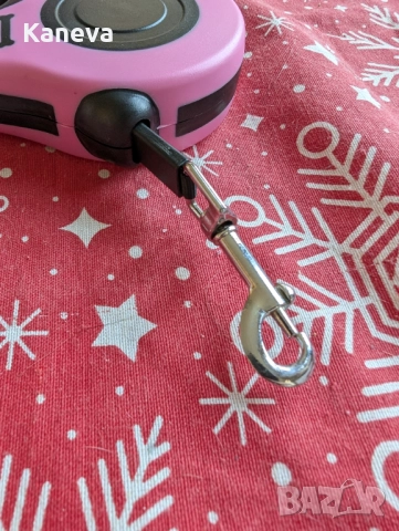 Розов повод с автоматична система за прибиране и заключване, снимка 7 - За кучета - 52925702