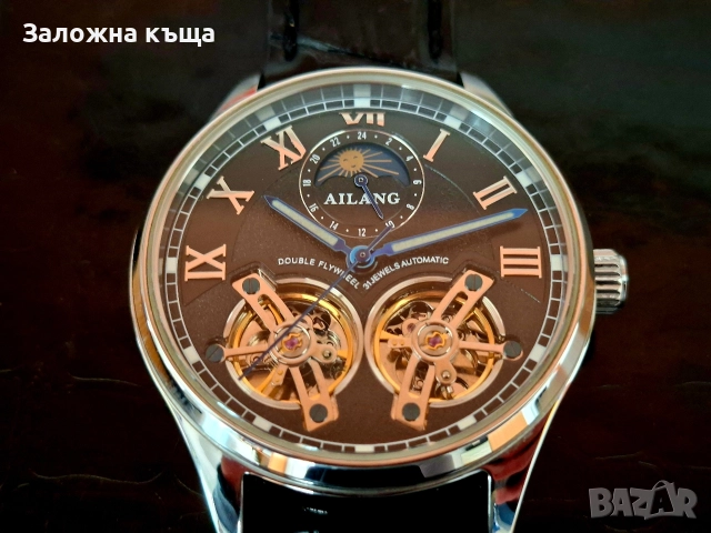 ЧИСТО НОВ ! Мъжки механичен / автоматичен часовник "Ailang", снимка 5 - Мъжки - 52966424