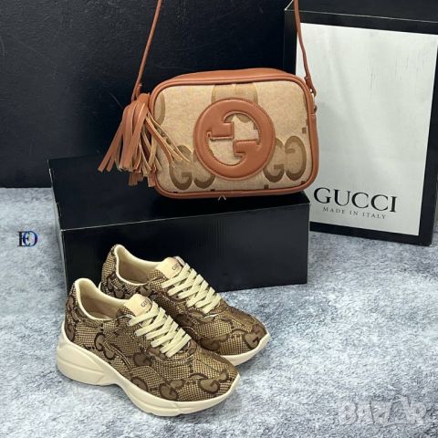 дамски обувки, чанта и портмоне gucci , снимка 7 - Чанти - 46504297