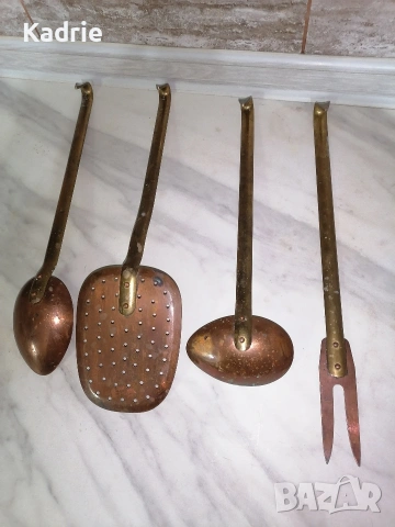 винтидж медни прибори , снимка 2 - Прибори за хранене, готвене и сервиране - 53062096