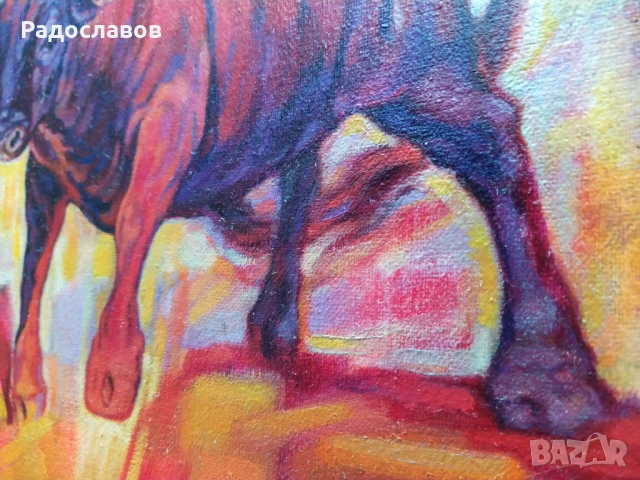 ''Бик- решителност, стабилност, сила'' / картина, оригинал /, снимка 8 - Картини - 53749788