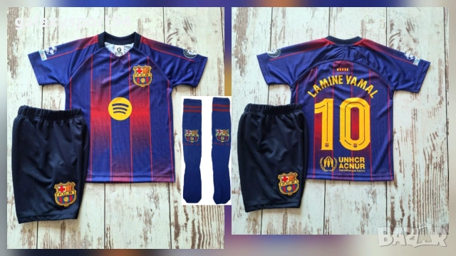 Шампионска лига Бадж Рафиня Барселона с чорапи Комлект 2026 Ново ДЕтско, снимка 3 - Футбол - 54046388