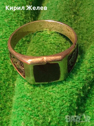 ЕМАЙЛИРАН ТУРСКИ РЕТРО СТИЛ ПРЪСТЕН от БЛАГОРОДНА НЕРЪЖДАЕМА СТОМАНА със СУЛТАНСКА ТУГРА 34834, снимка 14 - Пръстени - 49345051