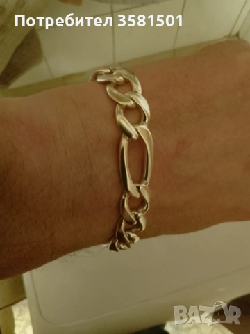 Сребърна Гривна Картйе-47грама., снимка 2 - Гривни - 54034973