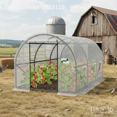 Оранжерия със стабилна поцинкована рамка - професионална защита за вашите култури, снимка 3 - Оранжерии - 53750845