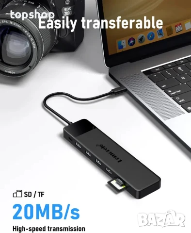 НОВ USB C хъб Lemorele 13 в 1 USB C, докинг станция с троен монитор - 2 HDMI 4K, VGA, 5 USB 3.0..., снимка 6 - Кабели и адаптери - 50501634