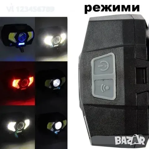 LED челник CREE LED+COB CREE LED, СЕНЗОР ЗА ДВИЖЕНИЕ, снимка 3 - Къмпинг осветление - 48876524