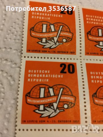 Продавам DDR 1957 Пощенски марки , снимка 2 - Филателия - 45936562