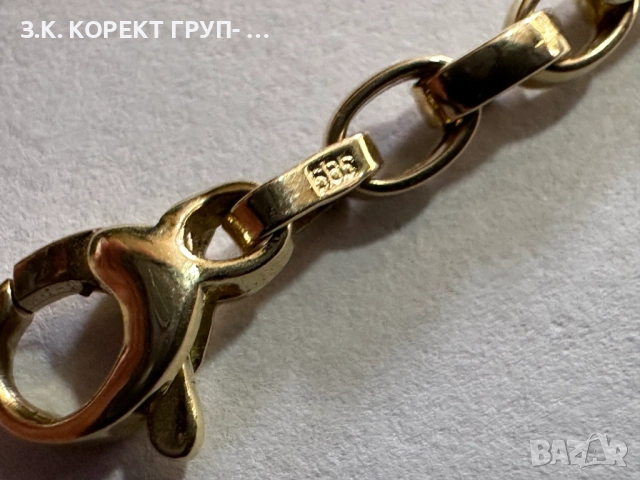 Златен синджир 14к, 9,19гр, снимка 7 - Колиета, медальони, синджири - 52648925