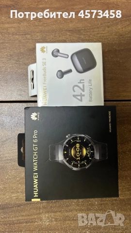 Комплект Huawei watch GT6 Pro+ Huawei FreeBuds SE3 (2год. ГАРАНЦИЯ), снимка 1
