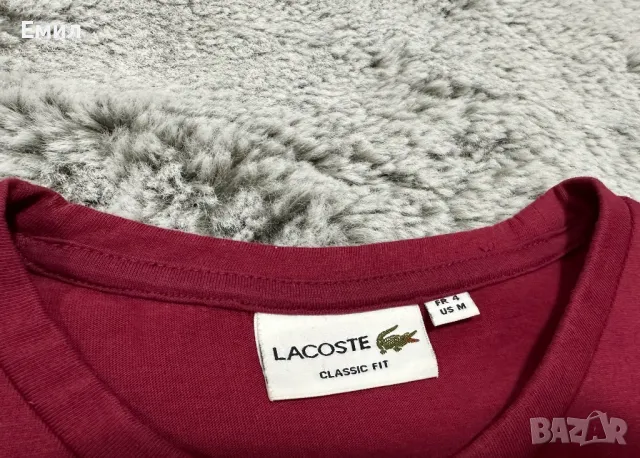 Мъжка тениска Lacoste, Размер М, снимка 4 - Тениски - 49425995