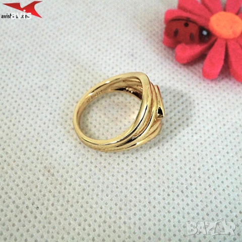 Пръстен с 14К златно покритие 224870, снимка 3 - Пръстени - 54117712
