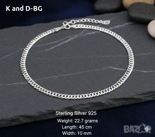 Дамско сребърно колие проба 925, снимка 6 - Колиета, медальони, синджири - 53522279