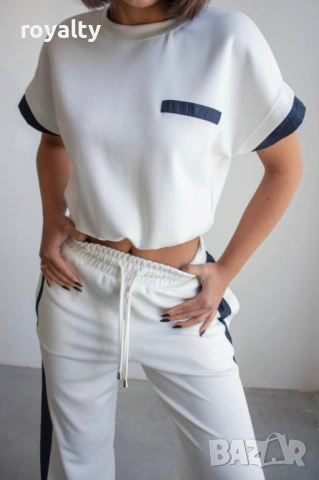 Нов Дамски Бял Комплект , снимка 2 - Спортни екипи - 53997685