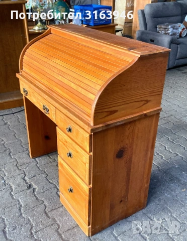 Класическо писалище с рол капак (Roll-top desk), снимка 5 - Бюра - 53856438