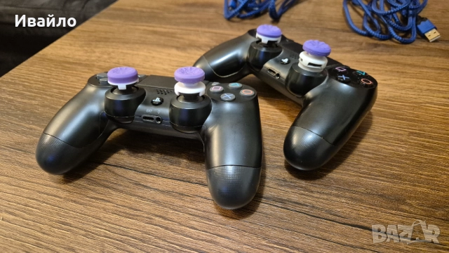 Playstation 4 Slim 1TB конзола с два dualshock 4 контролера, снимка 3 - Игри за PlayStation - 52659722